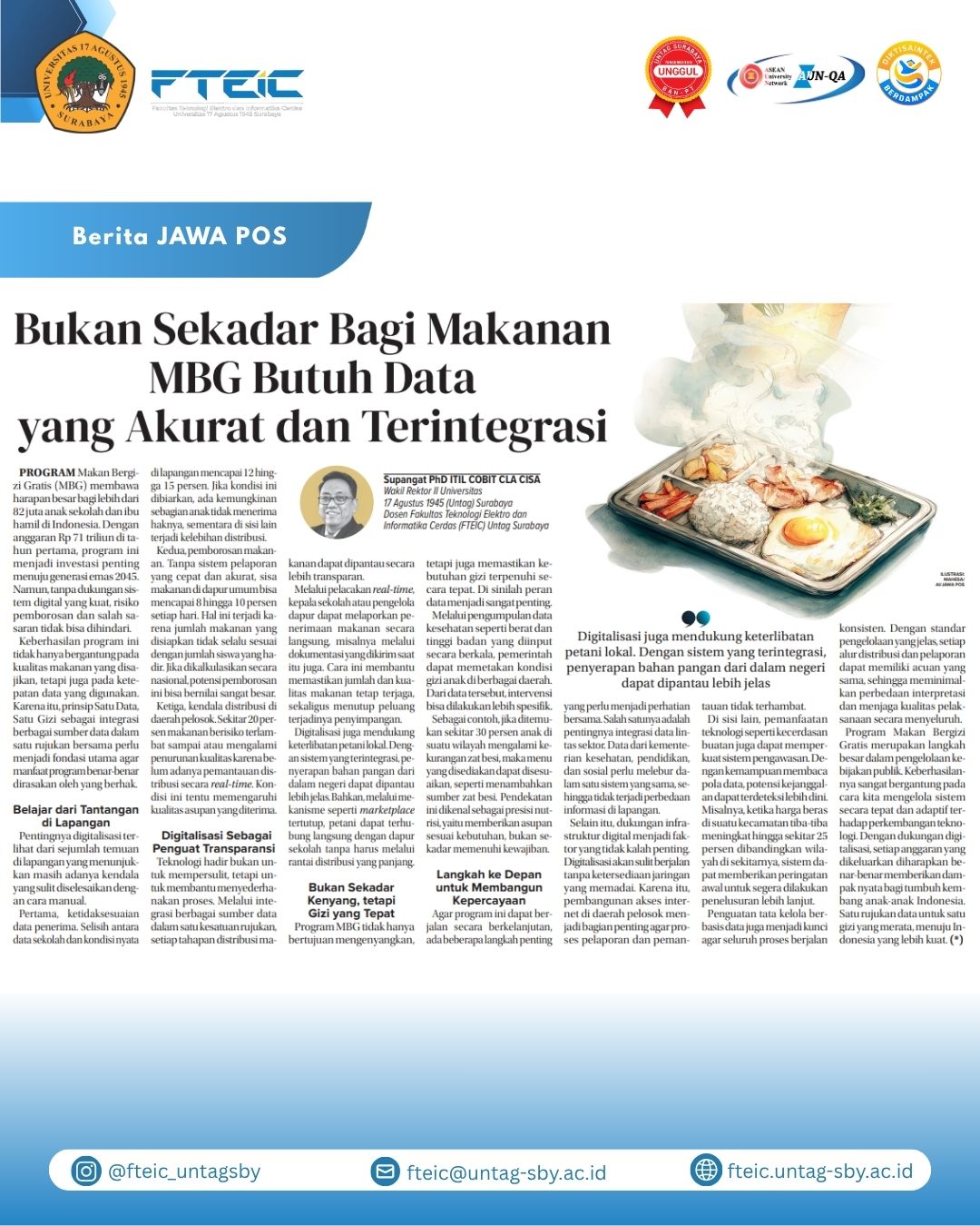 Bukan Sekedar Bagi Makanan, MBG Butuh Data yang Akurat dan Terintegrasi