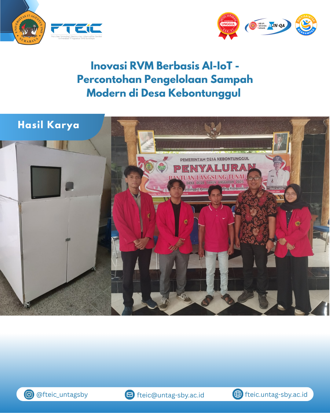 Inovasi Mahasiswa: Penerapan Reverse Vending Machine (RVM) Berbasis AI-IoT