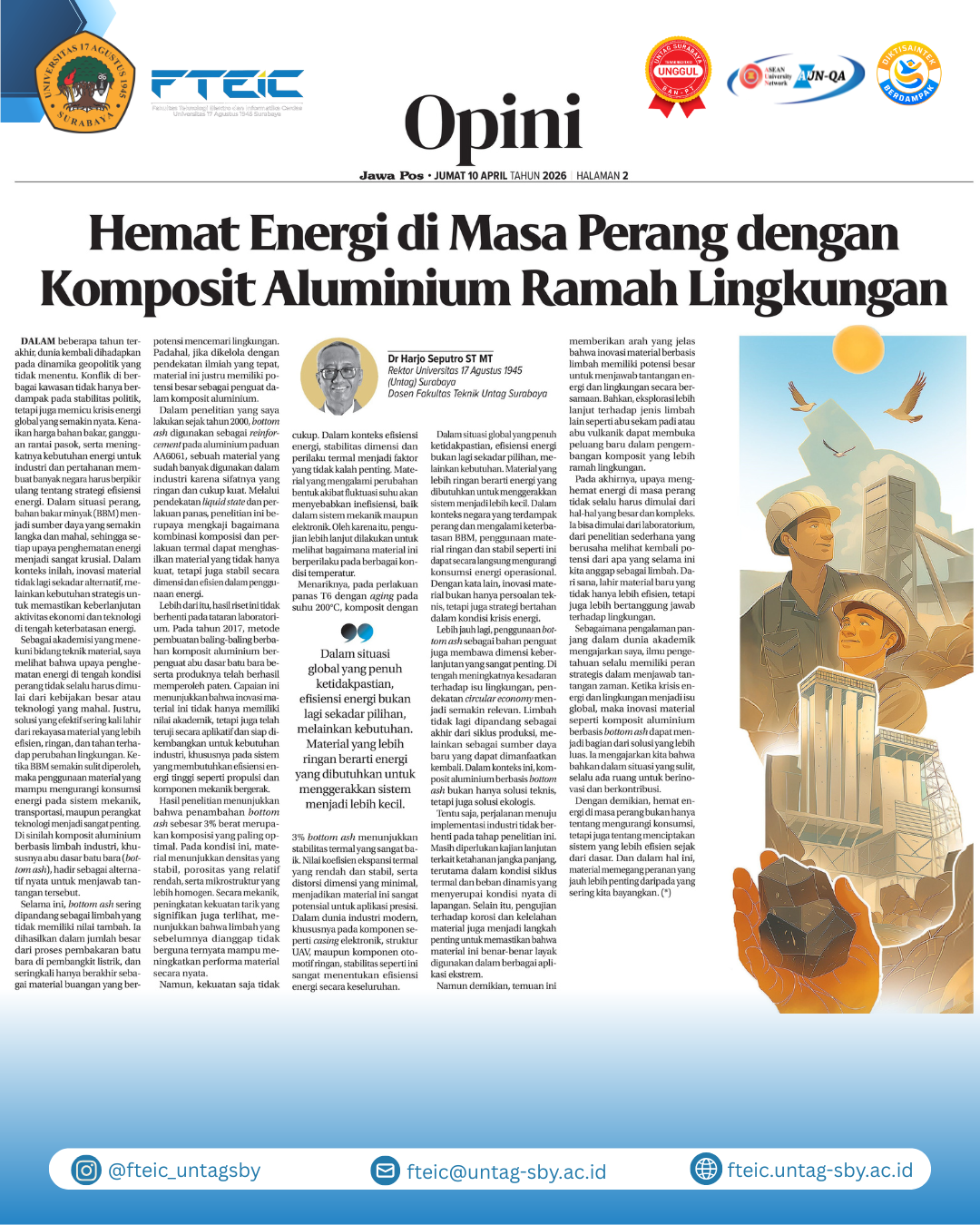 Hemat Energi di Masa Perang dengan  Komposit Aluminium Ramah Lingkungan